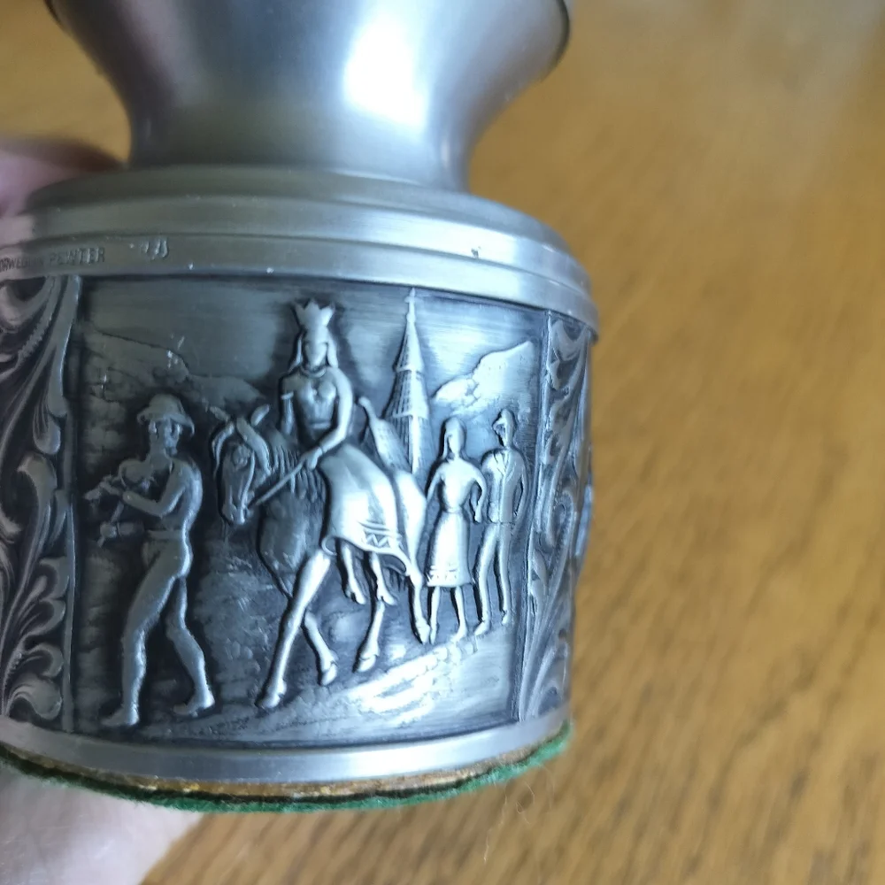 Vintage Astri Holthe Norwegian Pewter Candle Holder - 